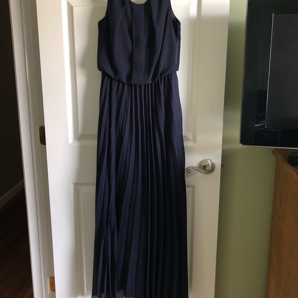 B. Darlin navy blue pleated maxi dress
